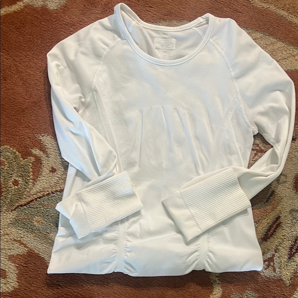 Women's White Long Sleeve Top
